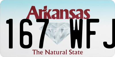 AR license plate 167WFJ