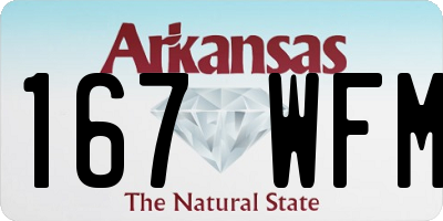 AR license plate 167WFM