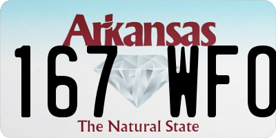 AR license plate 167WFO