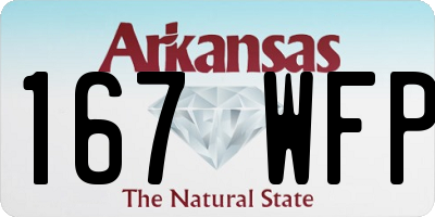 AR license plate 167WFP