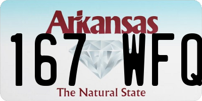 AR license plate 167WFQ