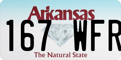 AR license plate 167WFR