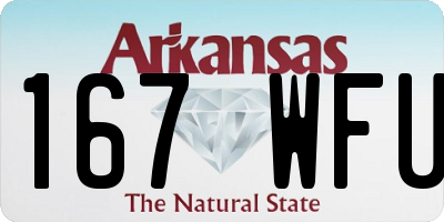 AR license plate 167WFU