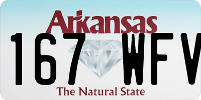 AR license plate 167WFV