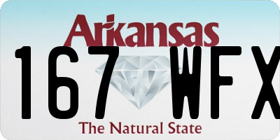 AR license plate 167WFX