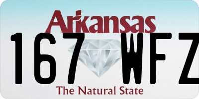 AR license plate 167WFZ