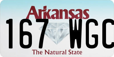 AR license plate 167WGC