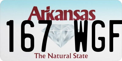 AR license plate 167WGF