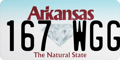 AR license plate 167WGG
