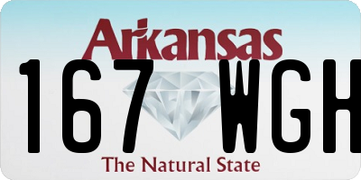 AR license plate 167WGH