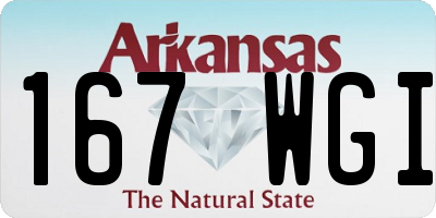 AR license plate 167WGI