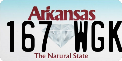 AR license plate 167WGK
