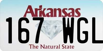 AR license plate 167WGL