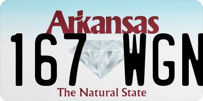 AR license plate 167WGN