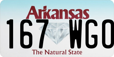 AR license plate 167WGO