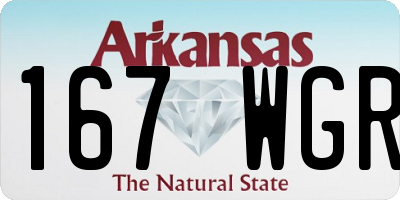 AR license plate 167WGR