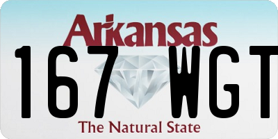 AR license plate 167WGT