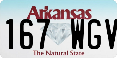 AR license plate 167WGV