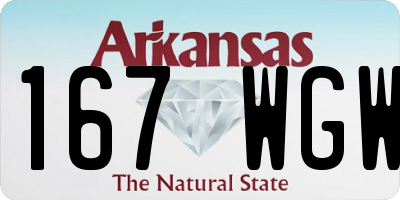AR license plate 167WGW
