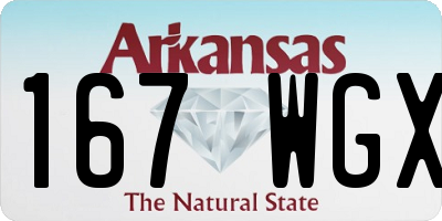 AR license plate 167WGX