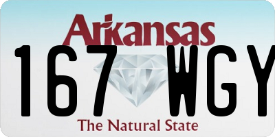 AR license plate 167WGY