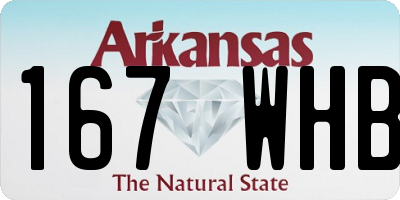 AR license plate 167WHB