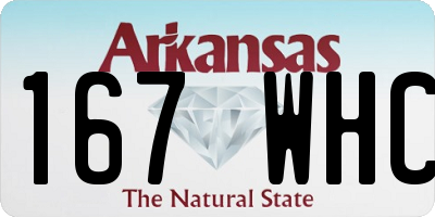 AR license plate 167WHC