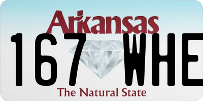AR license plate 167WHE
