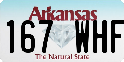 AR license plate 167WHF