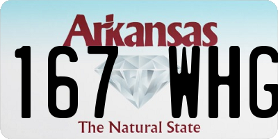 AR license plate 167WHG