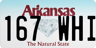 AR license plate 167WHI