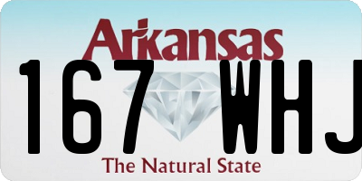 AR license plate 167WHJ
