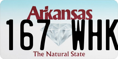 AR license plate 167WHK
