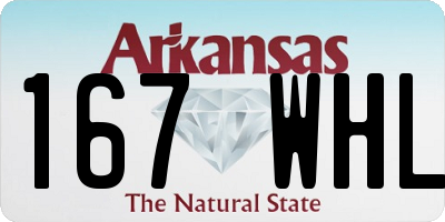 AR license plate 167WHL