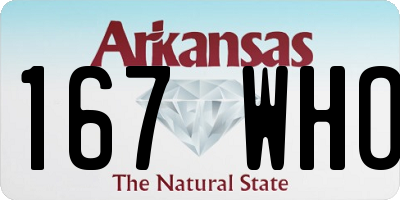AR license plate 167WHO