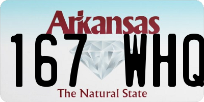 AR license plate 167WHQ