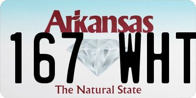 AR license plate 167WHT