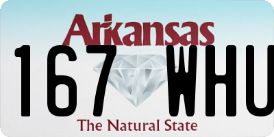 AR license plate 167WHU