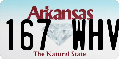 AR license plate 167WHV