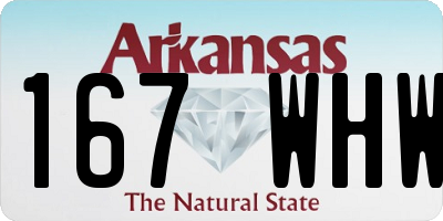 AR license plate 167WHW