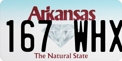 AR license plate 167WHX