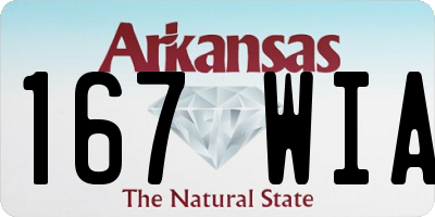 AR license plate 167WIA
