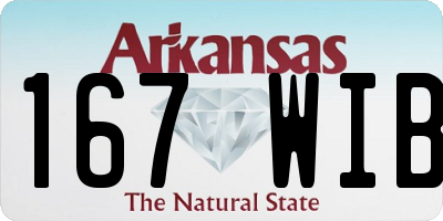 AR license plate 167WIB
