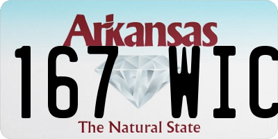 AR license plate 167WIC