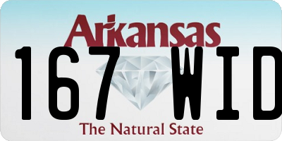 AR license plate 167WID