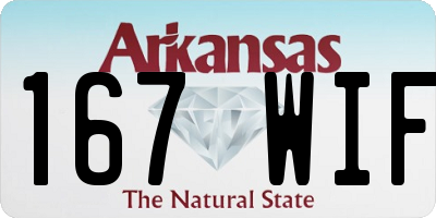 AR license plate 167WIF