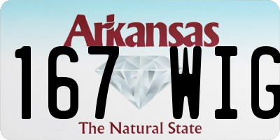 AR license plate 167WIG