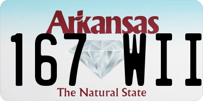 AR license plate 167WII