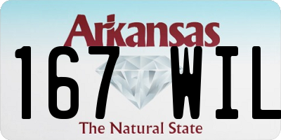 AR license plate 167WIL