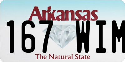 AR license plate 167WIM